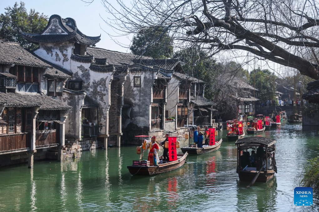 Antiga cidade aquática de Wuzhen lança atividades durante a Festa da Primavera